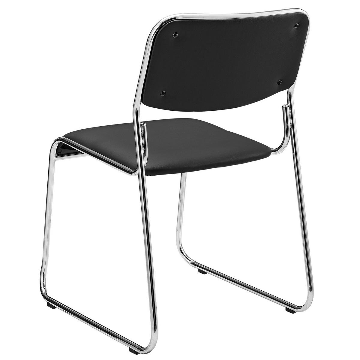 STUHL-SET 4 TLG. - Schwarz, Kunststoff/Metall (51/77/55cm) - pro.tec