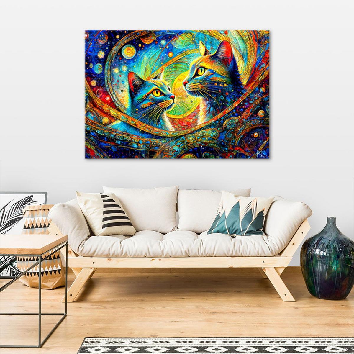 KUNSTDRUCK Lila 120/80 cm - Lila, Textil (120/80cm) - KUNSTLOFT