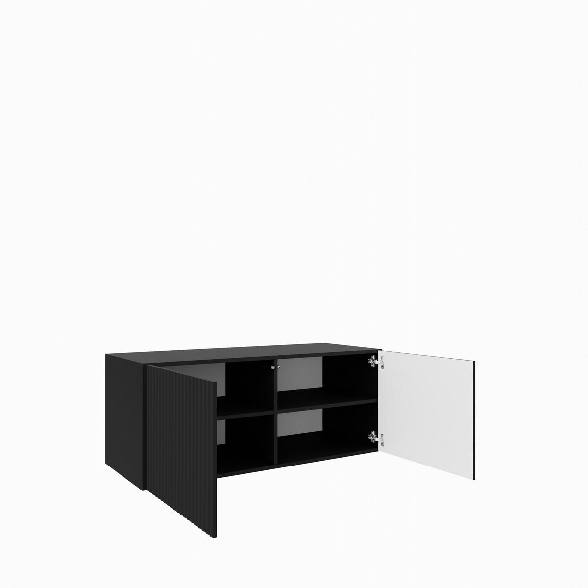 LOWBOARD VAREN 100/41/40 cm, Hängender TV-Schrank Schwarz - Schwarz, Holzwerkstoff (100/41/40cm) - MASSENO