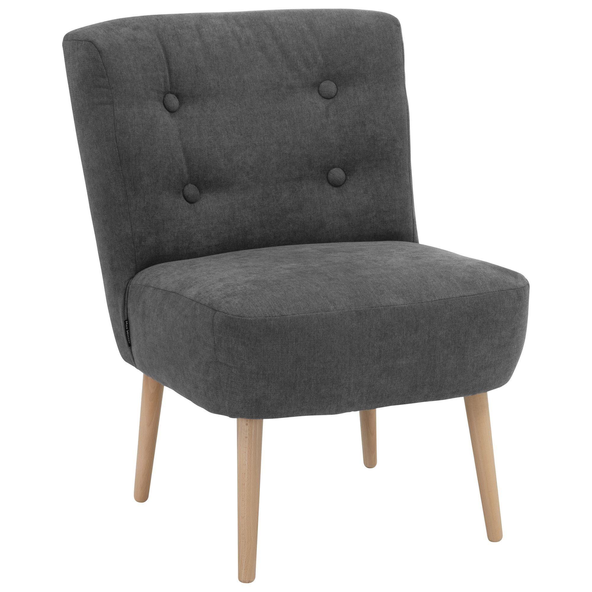 SESSEL Kamle Bezug Flachgewebe Buche natur / anthrazit - Anthrazit, Kunststoff (68/78/58cm) - 58aufmkessel