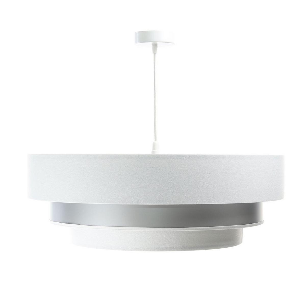 HÄNGELEUCHTE Silber 60/20 cm - Weiß, Kunststoff (60/1/20cm) - ONZENO