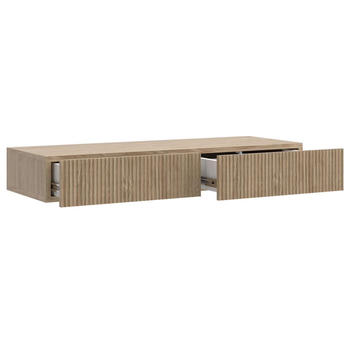 SCHMINKTISCH Nolie Eichenholzoptik 110 cm - Eichefarben, Holzwerkstoff (110/17/40cm) - Selsey