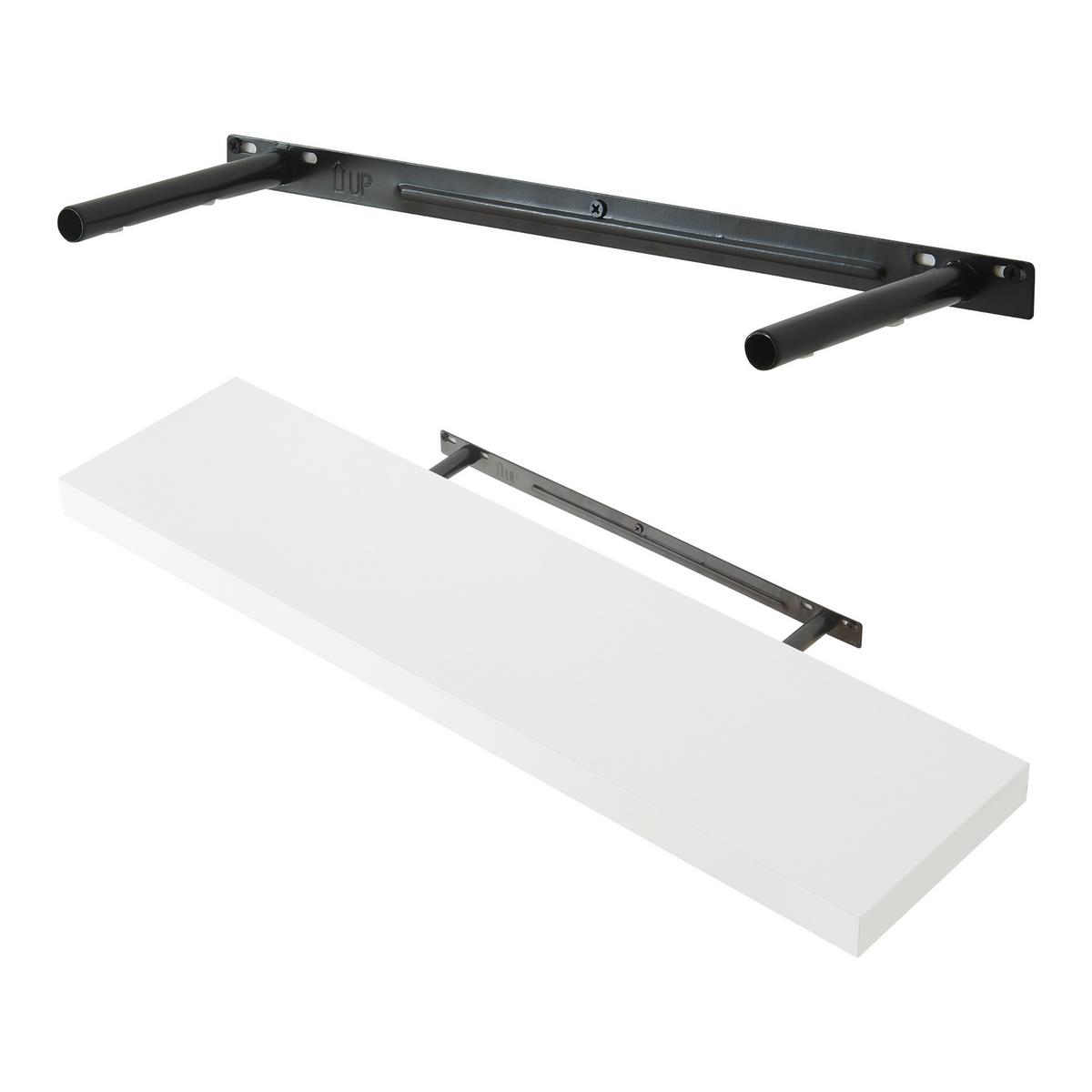 WANDREGAL-SET 3 TLG. Stranda - Weiß, Holzwerkstoff/Metall (80/3.5/20cm) - [en.casa]