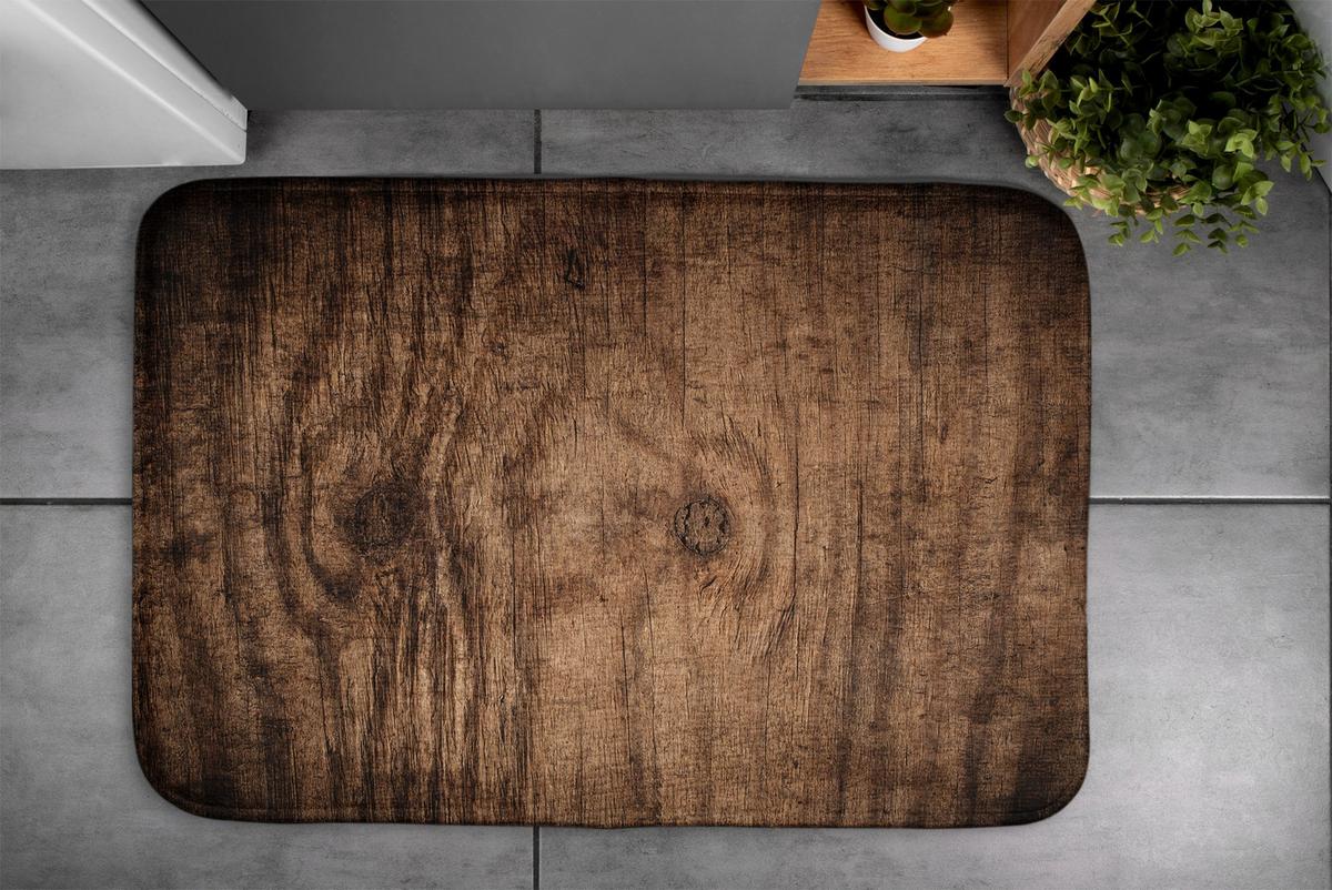 BADTEPPICH 75x45 cm Holz - Braun, Textil (75/45cm) - TULUP