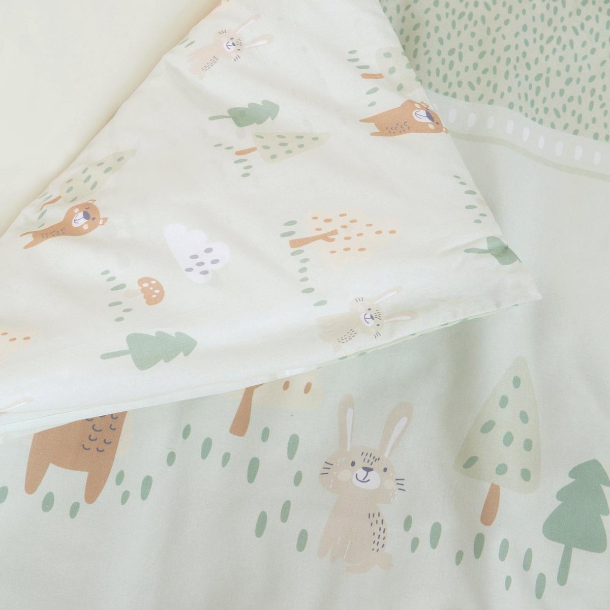 KINDERBETTWÄSCHE Woodland Buddies 80 x 80 cm - Grün, Textil (80/80cm) - Roba