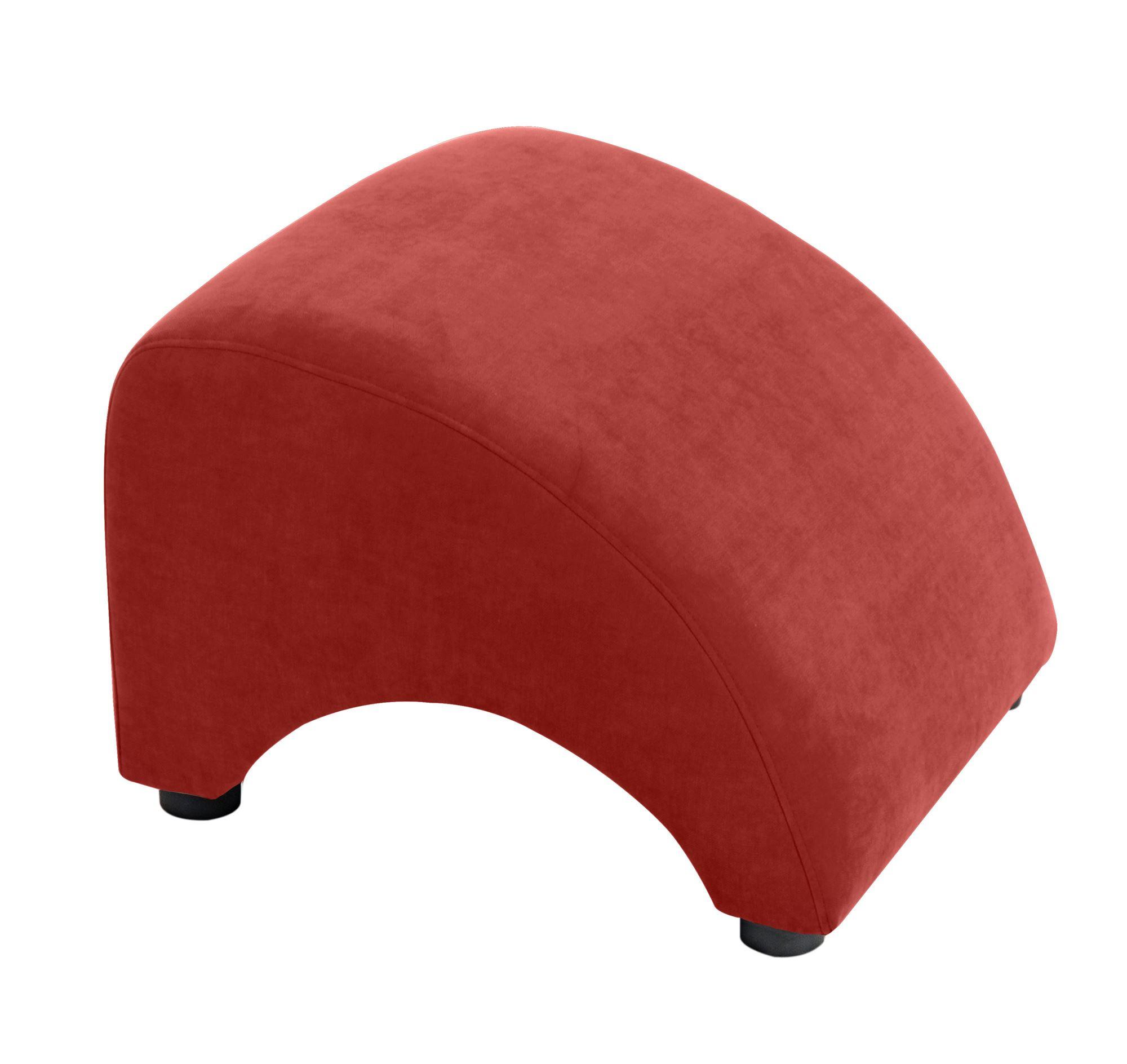 POLSTERHOCKER Kajsa Velourstoff terracotta - Terracotta, Kunststoff (52/37/54cm) - 58aufmkessel