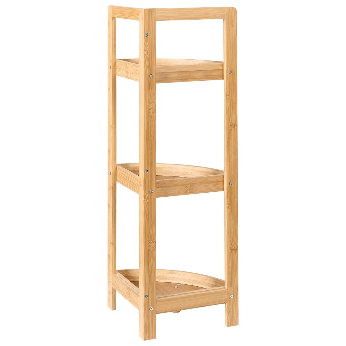 ECKREGAL Bambus Hellbraun Illampu - Braun, Holz (34/77/23cm) - Beliani