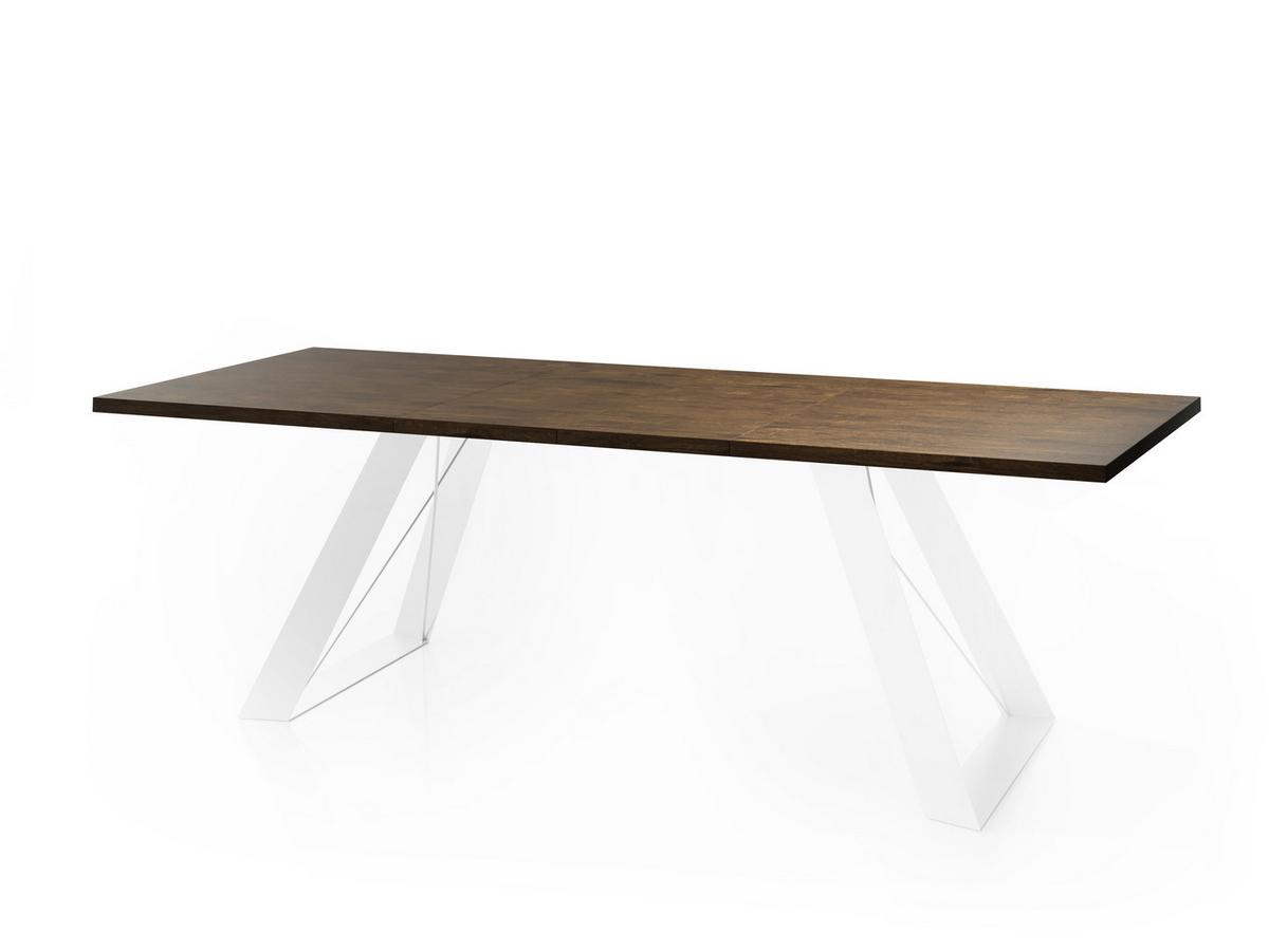 ESSTISCH Colter Weiß rechteckig ausziehbar, Lefkas Eiche 140-240/80/76 cm - Alteiche/Weiß, Holzwerkstoff/Metall (80/240/76cm) - WFL GROUP