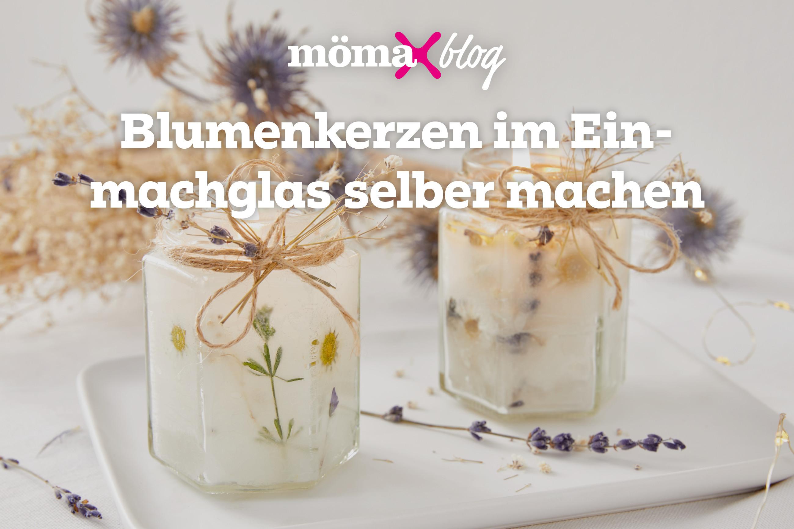 Blumenkerzen im Einmachglas selber machen