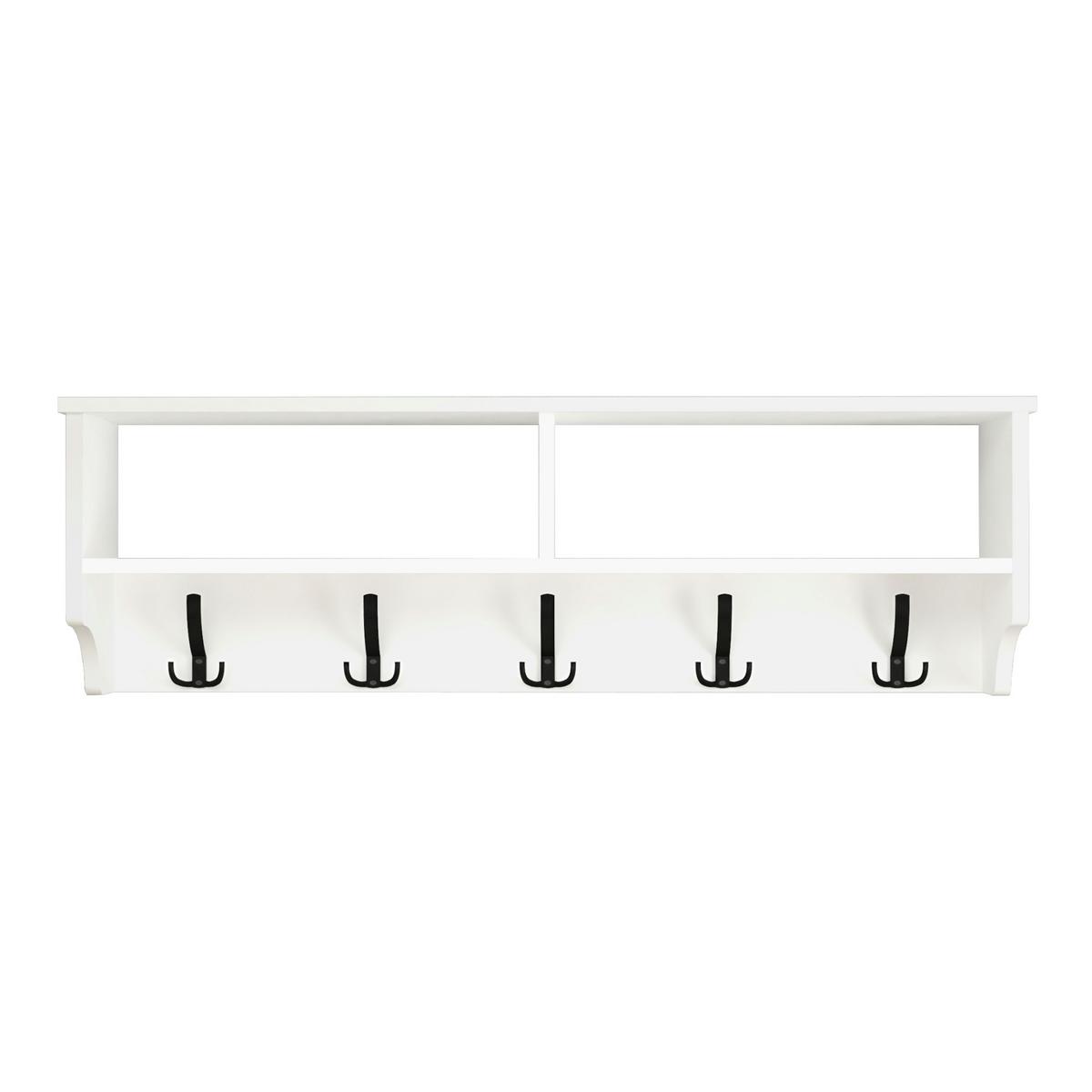 WANDGARDEROBE Åstorp - Weiß, Holzwerkstoff (120/37/22cm) - [en.casa]