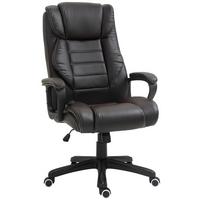 BÜROSTUHL mit Massagefunktion, höhenverstellbar, 6 Vibrationspunkte, Braun - Braun, Kunststoff (64/120/74cm) - Vinsetto