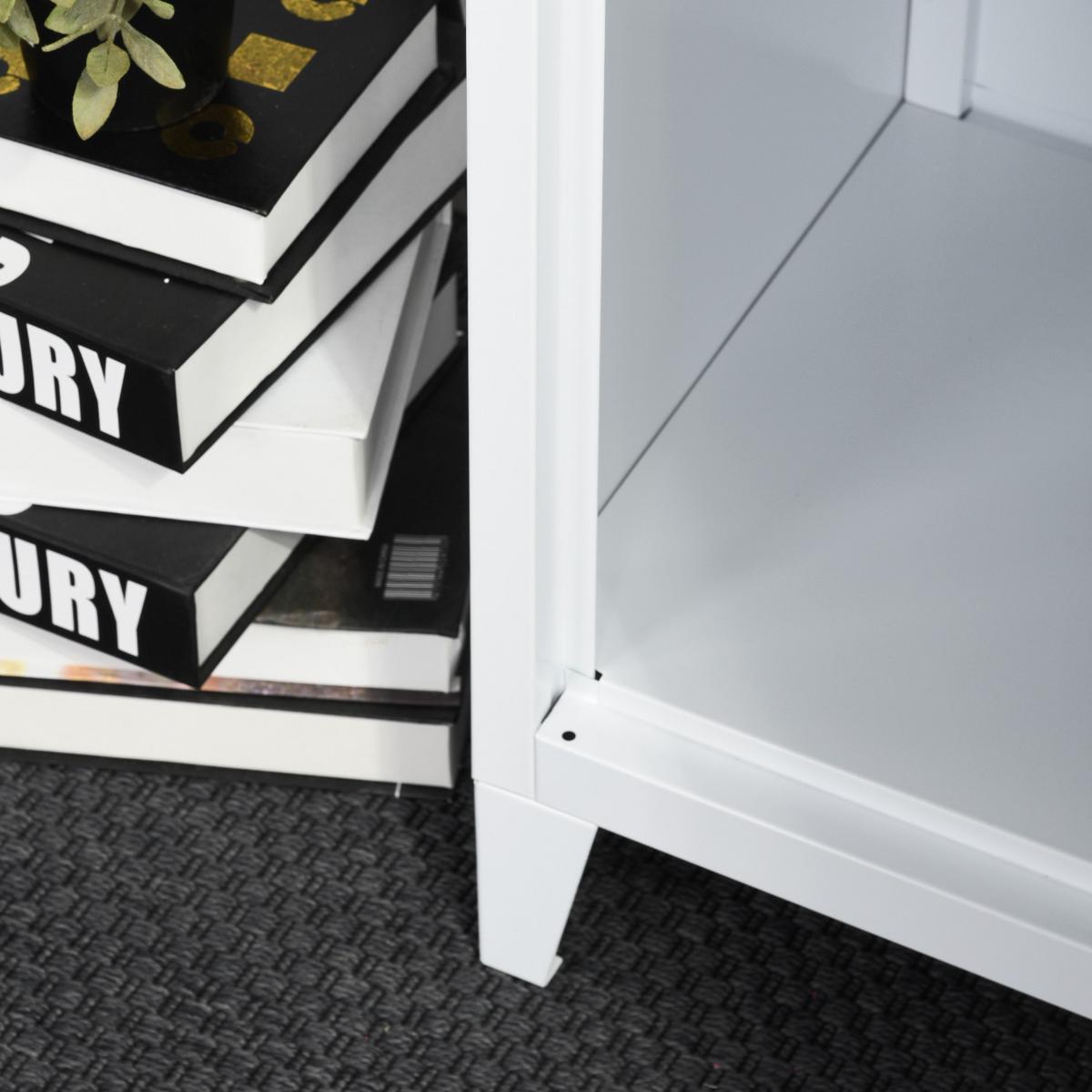 MEHRZWECKSCHRANK Metall weiß - Weiß, Metall (38/138/39cm) - Urban Meuble