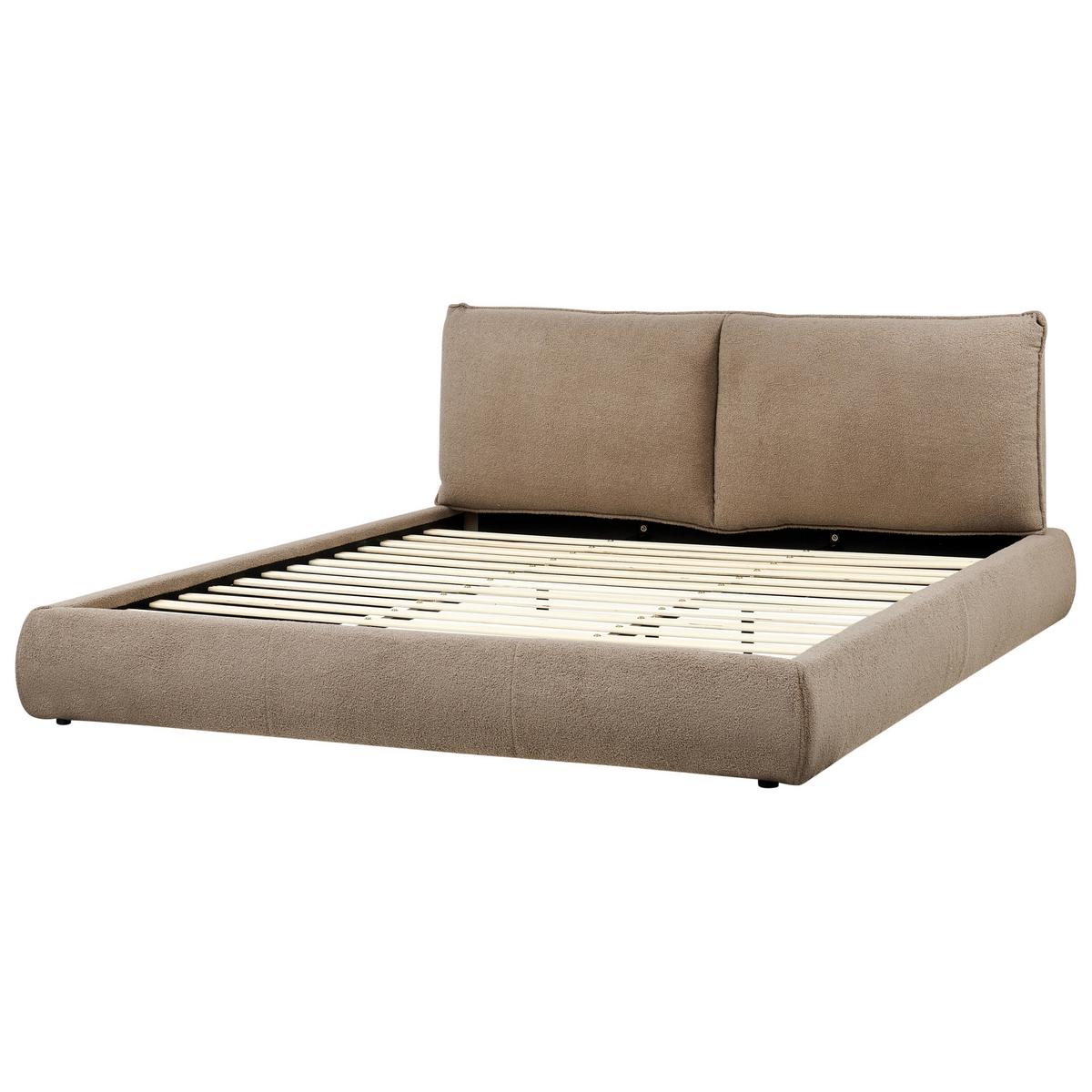 POLSTERBETT mit Lattenrost 180x200 cm Beige Vinay - Taupe, Textil (180/200cm) - Beliani