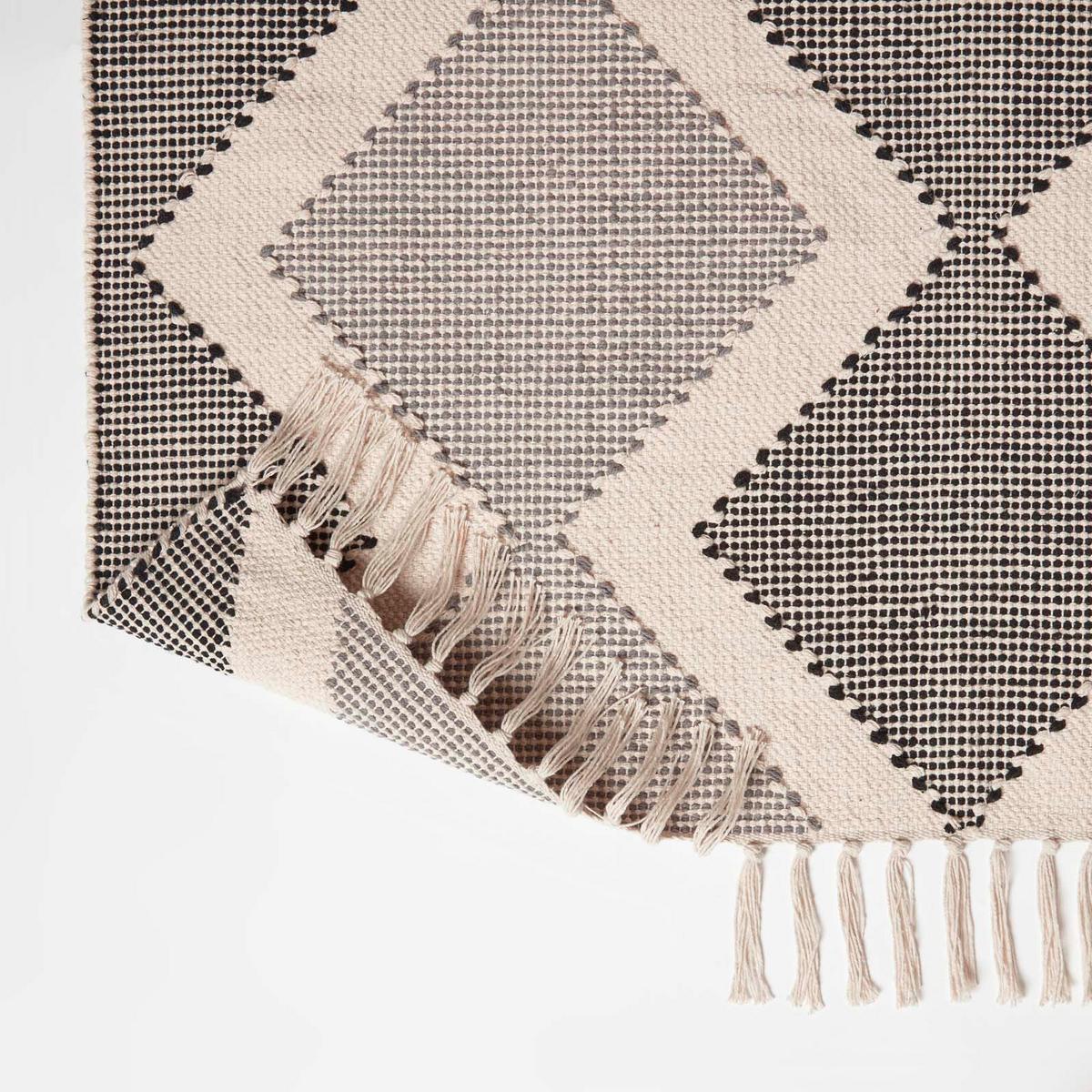 HANDWEBTEPPICH Malmö geometrisch gemustert 120/170 cm - Grau, Textil (120/170cm) - Homescapes
