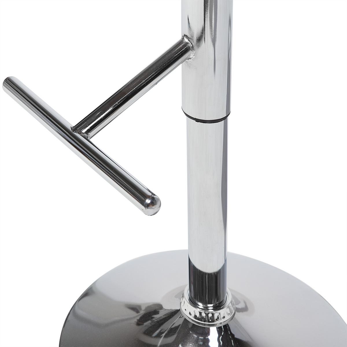 BARHOCKERN 2er-Set Braun Petersburg - Silberfarben/Schwarz, Kunststoff (42/112/42cm) - Beliani