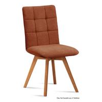ESSZIMMERSTUHL (4er-Set) Dinny 47x91x60 Eiche geölt/Cognac - Cognac/Eichefarben, Kunststoff (60/91/47cm) - 58aufmkessel