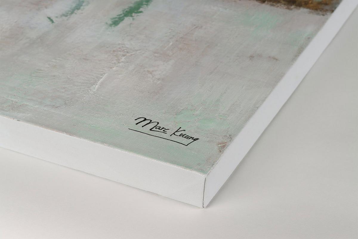 ÖLGEMÄLDE 120/80 cm - Grün, Holz/Textil (120/80cm) - KUNSTLOFT