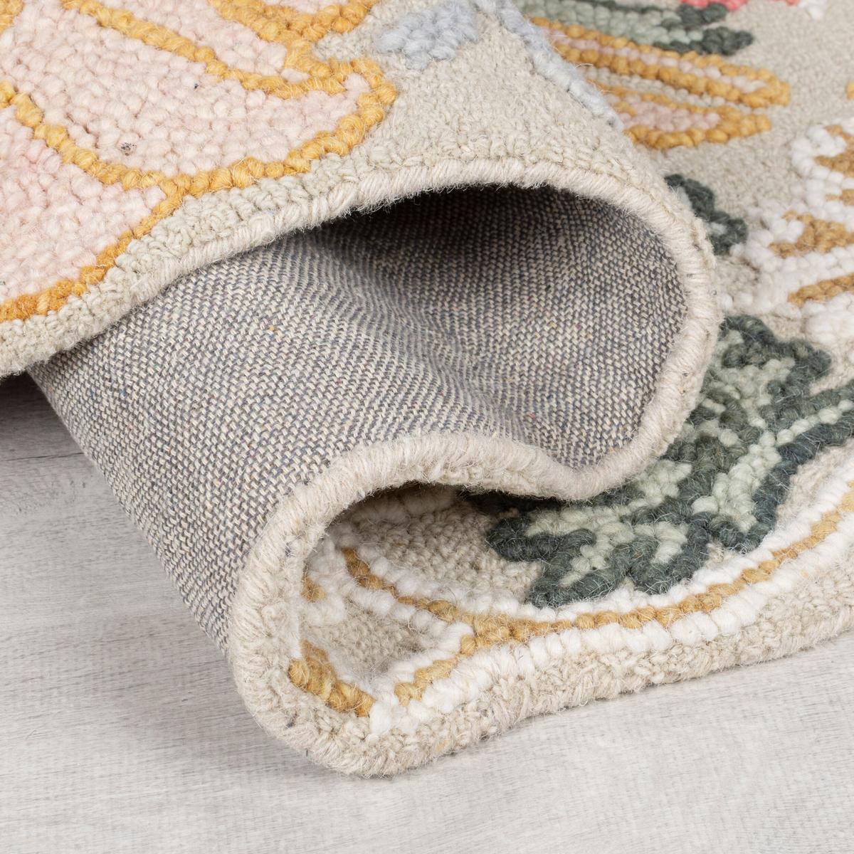 WOLLTEPPICH CHAR, floral, Hellrosa, 160 x 230 cm - Rosa, Textil (230/160cm) - KADIMA DESIGN