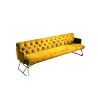 ESSZIMMERBANK CHARME Gelb Velvet - Currygelb/Gelb, Textil (166/85/68cm) - KAWOLA