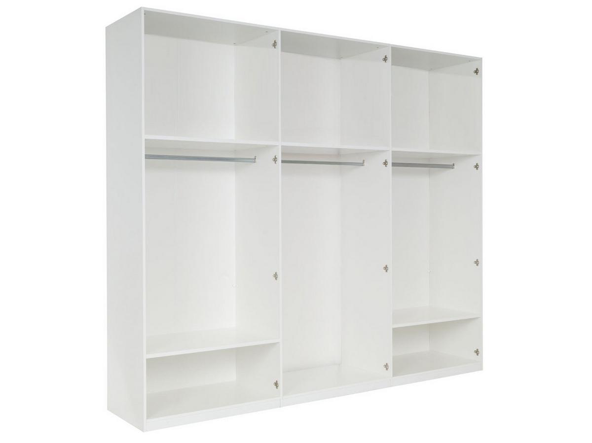 KLEIDERSCHRANK Weiß Hochglanz 270/237/61 - Weiß Hochglanz, Holzwerkstoff (270/237/61cm) - RAUMHIRSCH FURNITURE