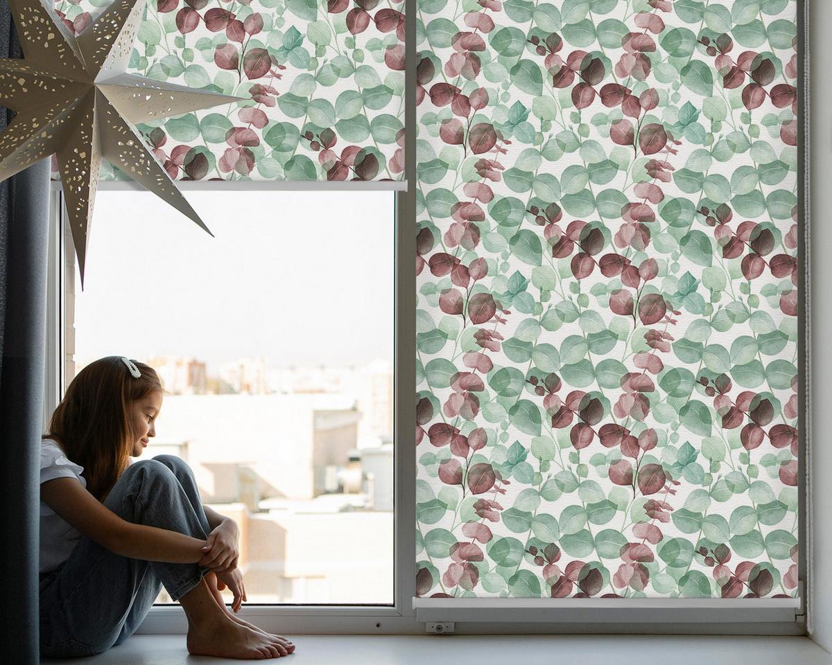 INNENROLLO - Fensterrollo - Rollo - 90x140 cm - Efeu - Grün, Kunststoff (90/140/0.5cm) - TULUP