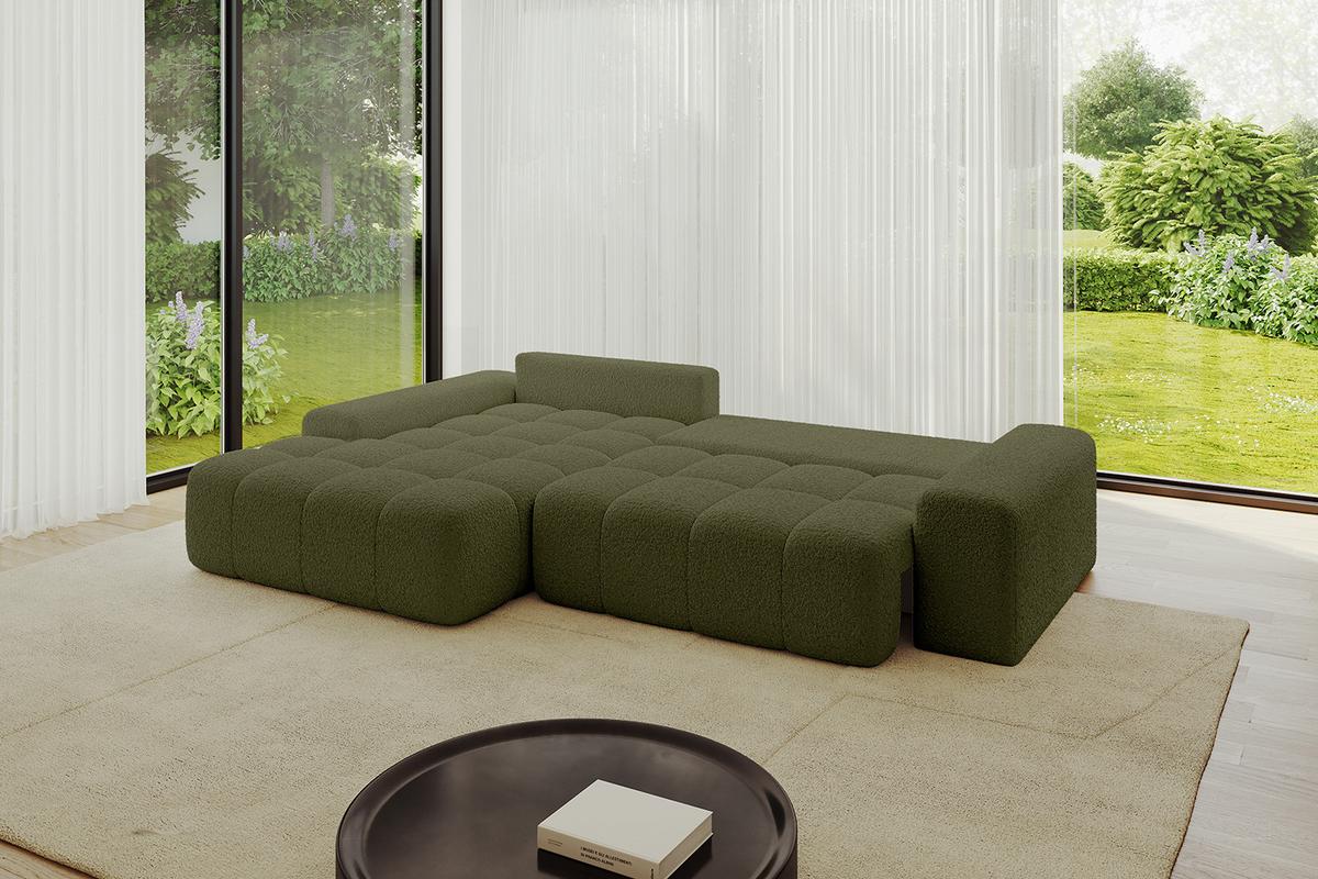 ECKSOFA Ottomane Links ENSI-L - 267x164x69 cm Olivgrün - Olivgrün, Holzwerkstoff/Kunststoff (267/164cm) - ALTDECOR