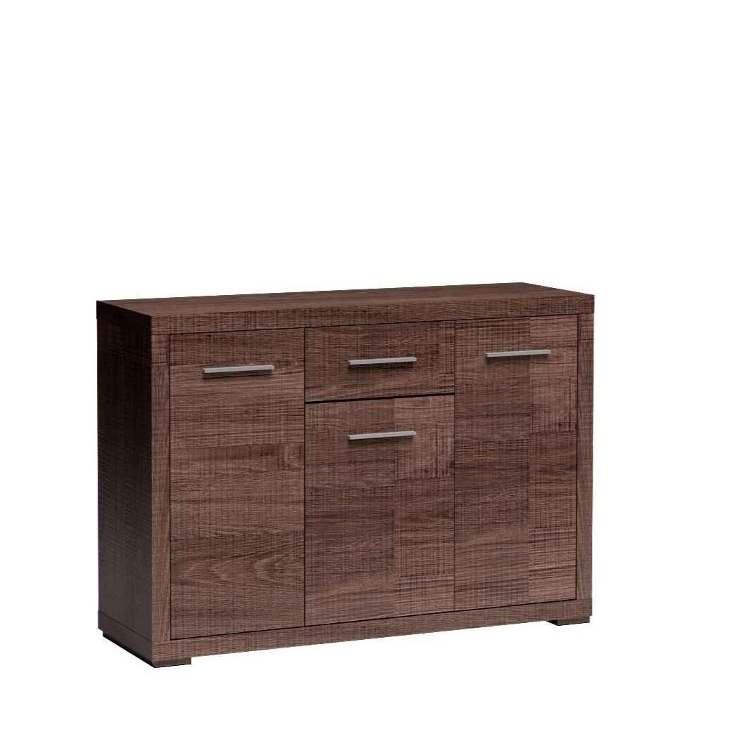KOMMODE SALERNO 127,5/91/40,5cm mit 2 Schubladen 2 Türen Braun - Braun, Holzwerkstoff (127.5/91/40.5cm) - MASSENO
