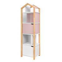 BÜCHERREGAL Rosa und weiß - Weiß, Holzwerkstoff (46/160/37cm) - Petits-meubles