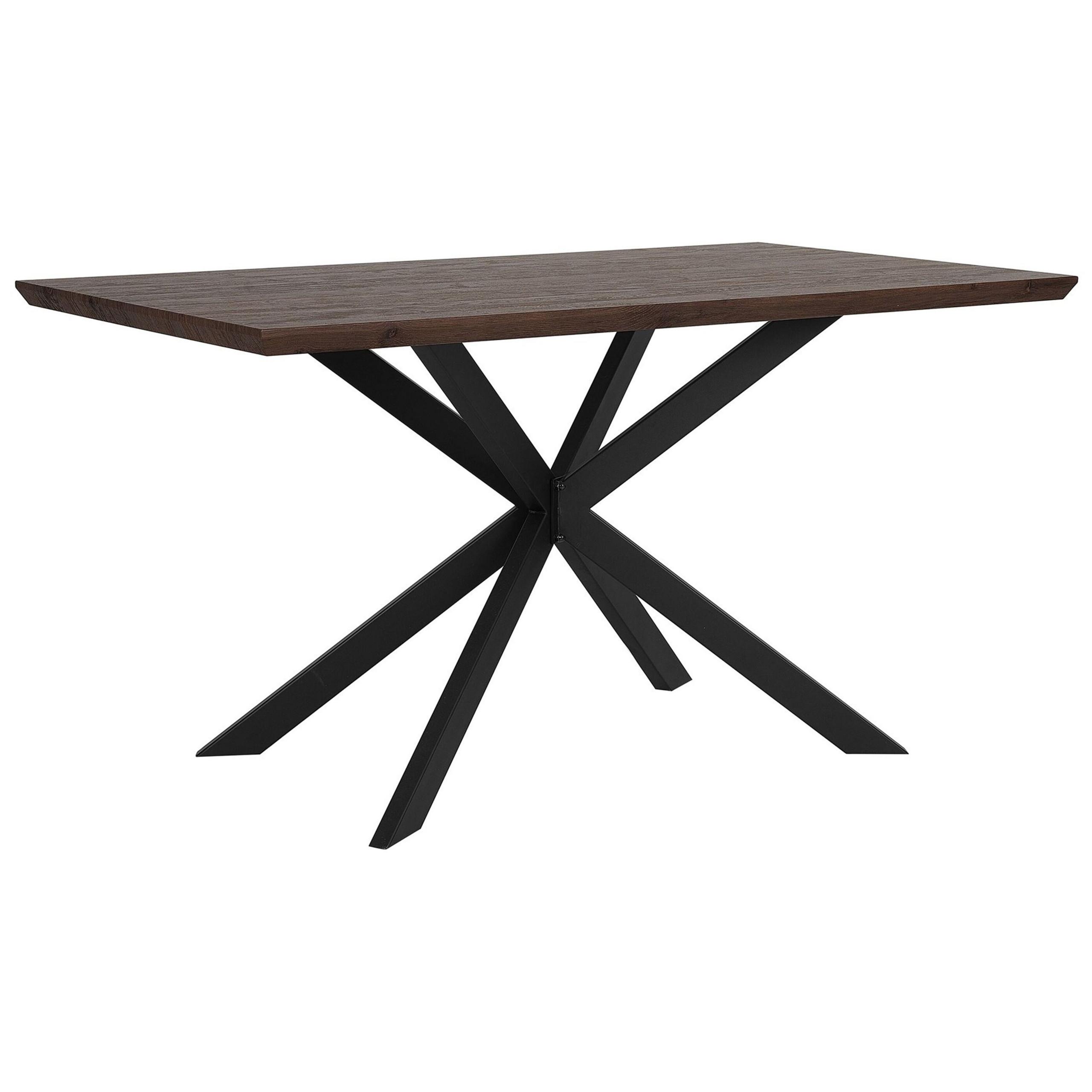 ESSTISCH 140/80/75 cm Dunkelbraun, Schwarz Rechteckig Spectra - Dunkelbraun, Holzwerkstoff (140/80/75cm) - Beliani