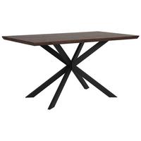 ESSTISCH 140/80/75 cm Dunkelbraun, Schwarz Rechteckig Spectra - Dunkelbraun, Holzwerkstoff (140/80/75cm) - Beliani