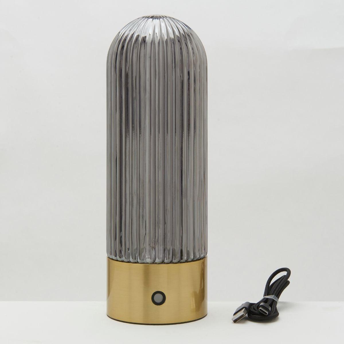 TISCHLAMPE Touareg Rauch H.50cm - Goldfarben, Metall (16/9/27cm) - Signature
