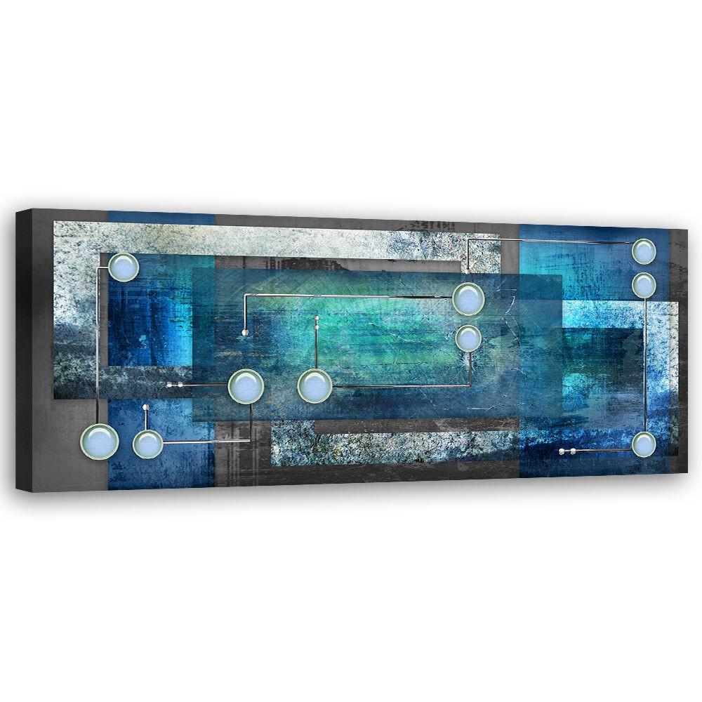 KUNSTDRUCK Blau 90/30 cm - Blau, Textil (90/30cm) - KUNSTLOFT