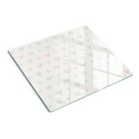 GLASPLATTE 60x52 cm Herzhintergrund - Grau, Glas (60/0.4/52cm) - TULUP