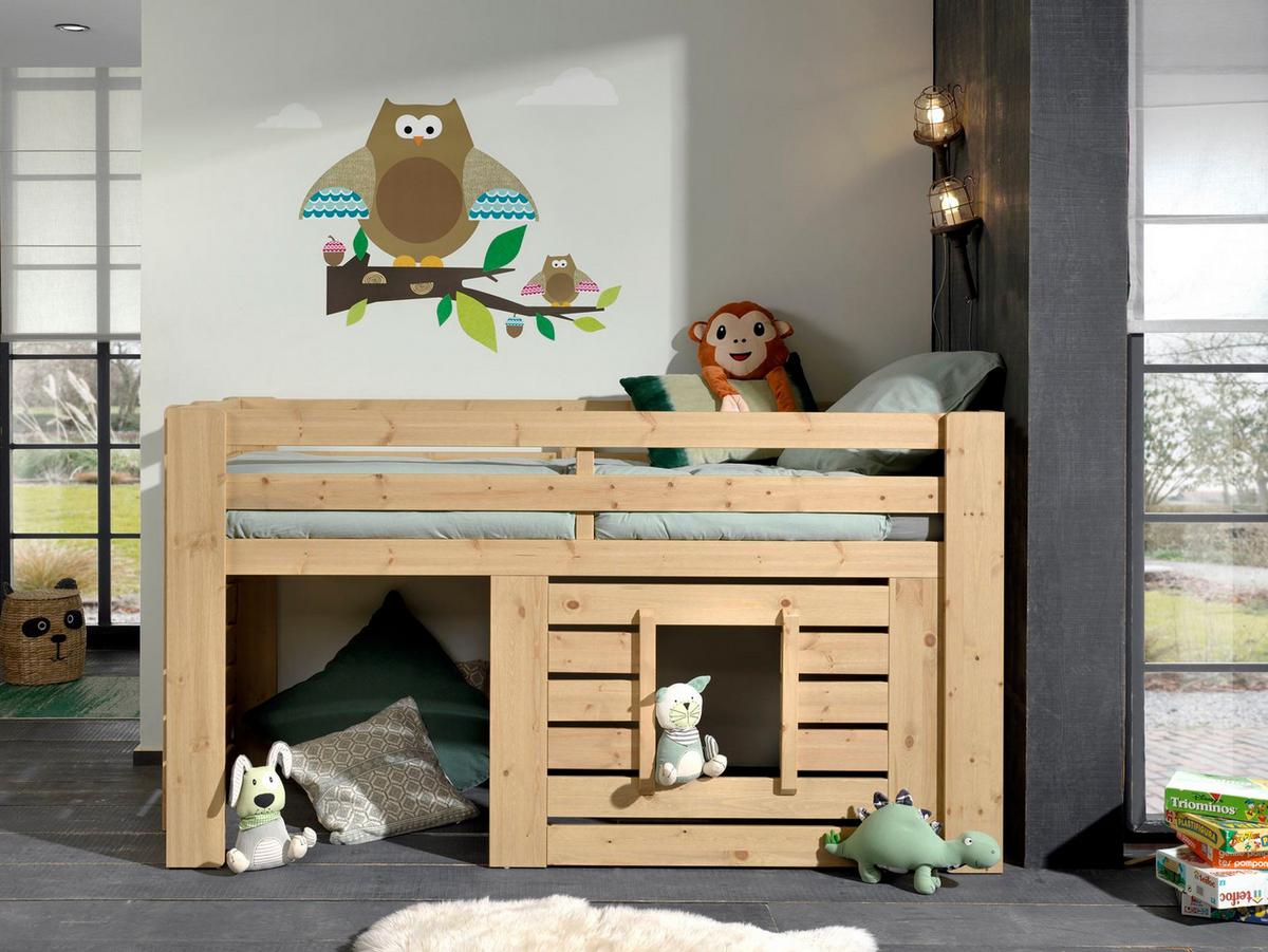 HOCHBETT Katha 215x115x97 aus Massivholz in Kiefer - Kieferfarben, Holz (90/200cm) - 58aufmkessel
