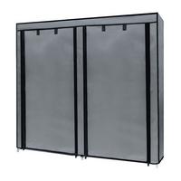 FALTSCHRANK 120x30x110 cm - Grau, Textil (30/115/116cm) - Intirilife