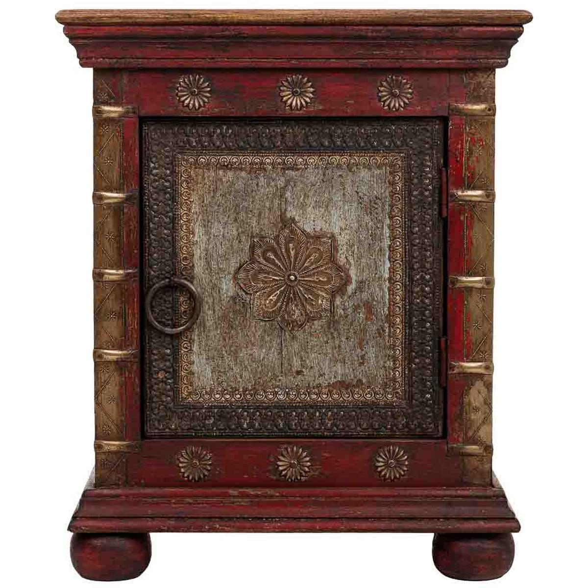 NACHTTISCH aus Holz, 50x40x59cm - Rot, Holz (50/59/40cm) - Wanderlust