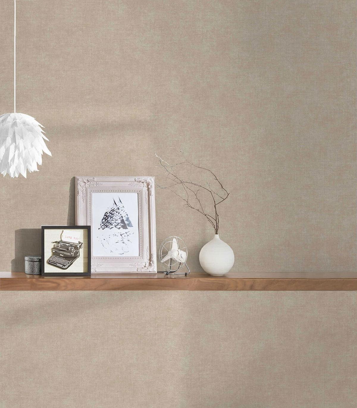 VLIESTAPETE Braun 53/1005 cm - Braun, Kunststoff/Textil (53/1cm) - KUNSTLOFT
