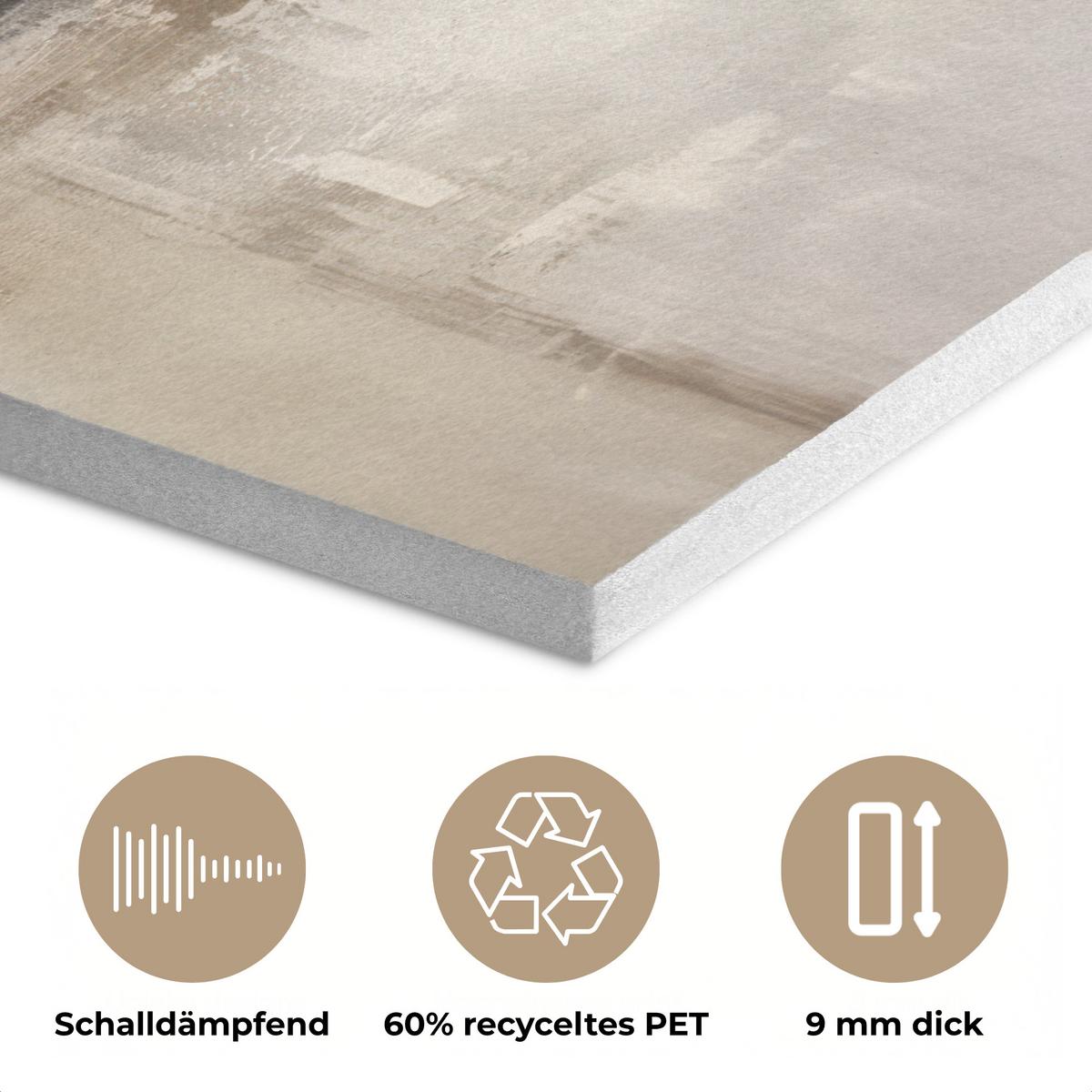 AKUSTIKBILD Moderne Kunst - Abstrakt - Beige Akustikpaneele 80x80 cm - Beige, Kunststoff (80/80/0.9cm) - MuchoWow