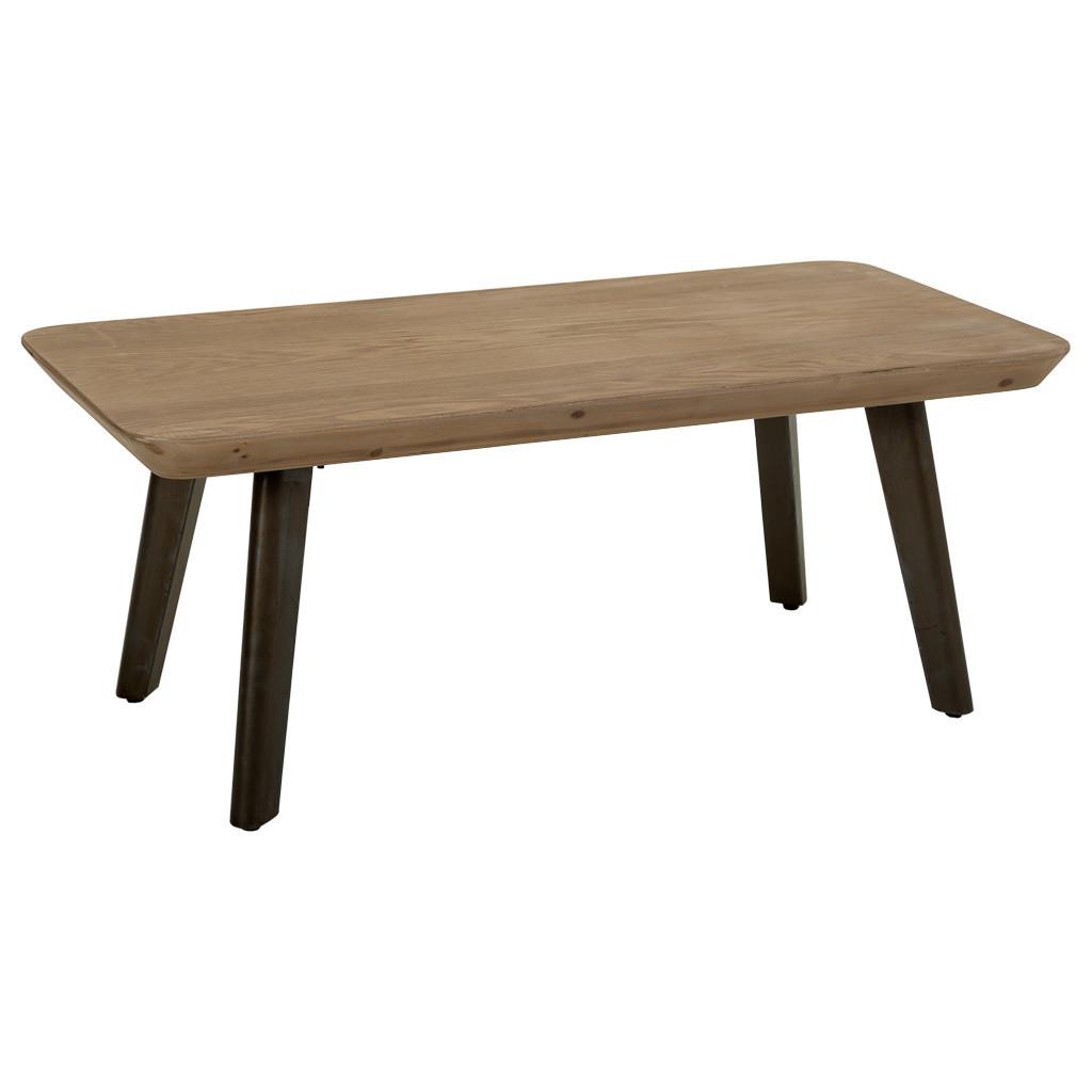 TISCH aus Metall und Holz, 100x50x40cm - Braun, Holz (100/50/40cm) - Wanderlust