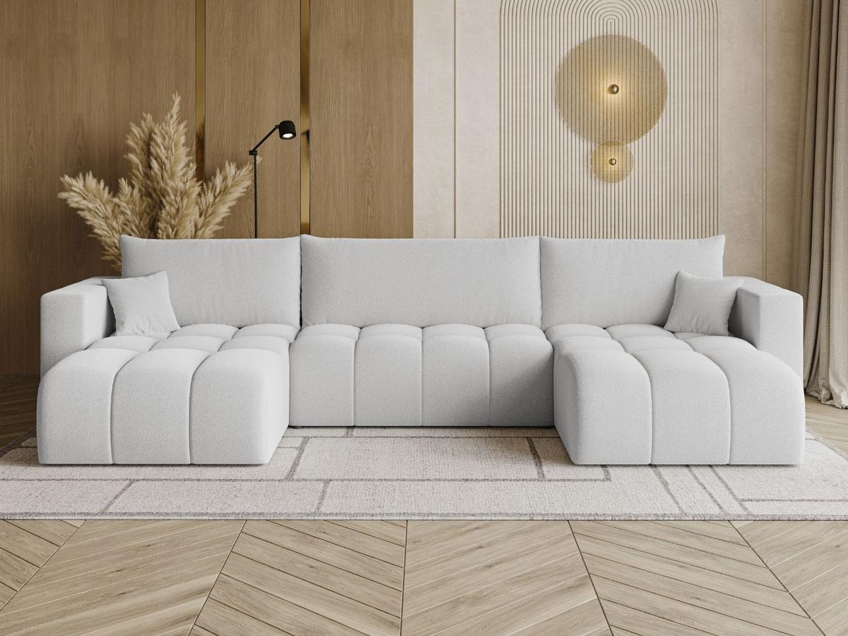 ECKSOFA U Neva Grau - Grau, Holz/Textil (370/170cm) - Graingold