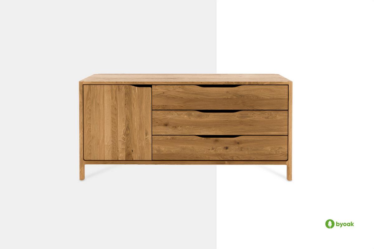 KOMMODE PAUL Kernbuche - Kernbuche, Holz (140/64/50cm) - byoak