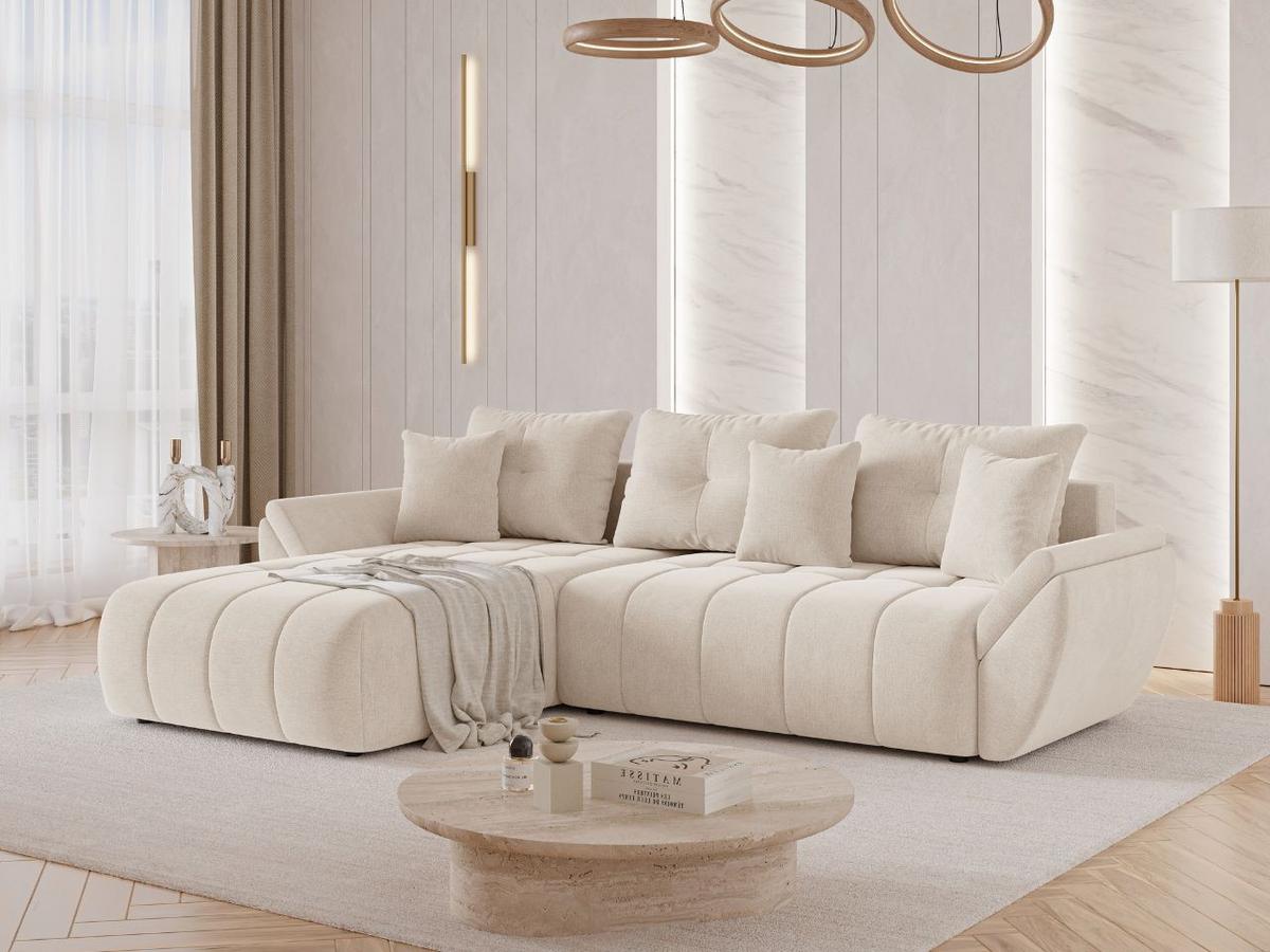 ECKSOFA Decor Beige - Beige, Holz/Textil (280/190cm) - Graingold