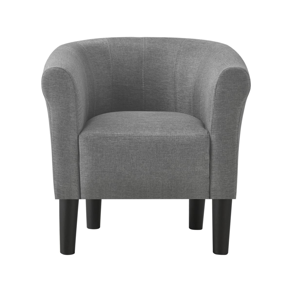SESSEL Jelgava Textil Hellgrau - Hellgrau, Textil (70/70/58cm) - [en.casa]