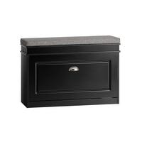 SCHUHBANK Schwarz - Schwarz, Holzwerkstoff (75/51/24cm) - SoBuy