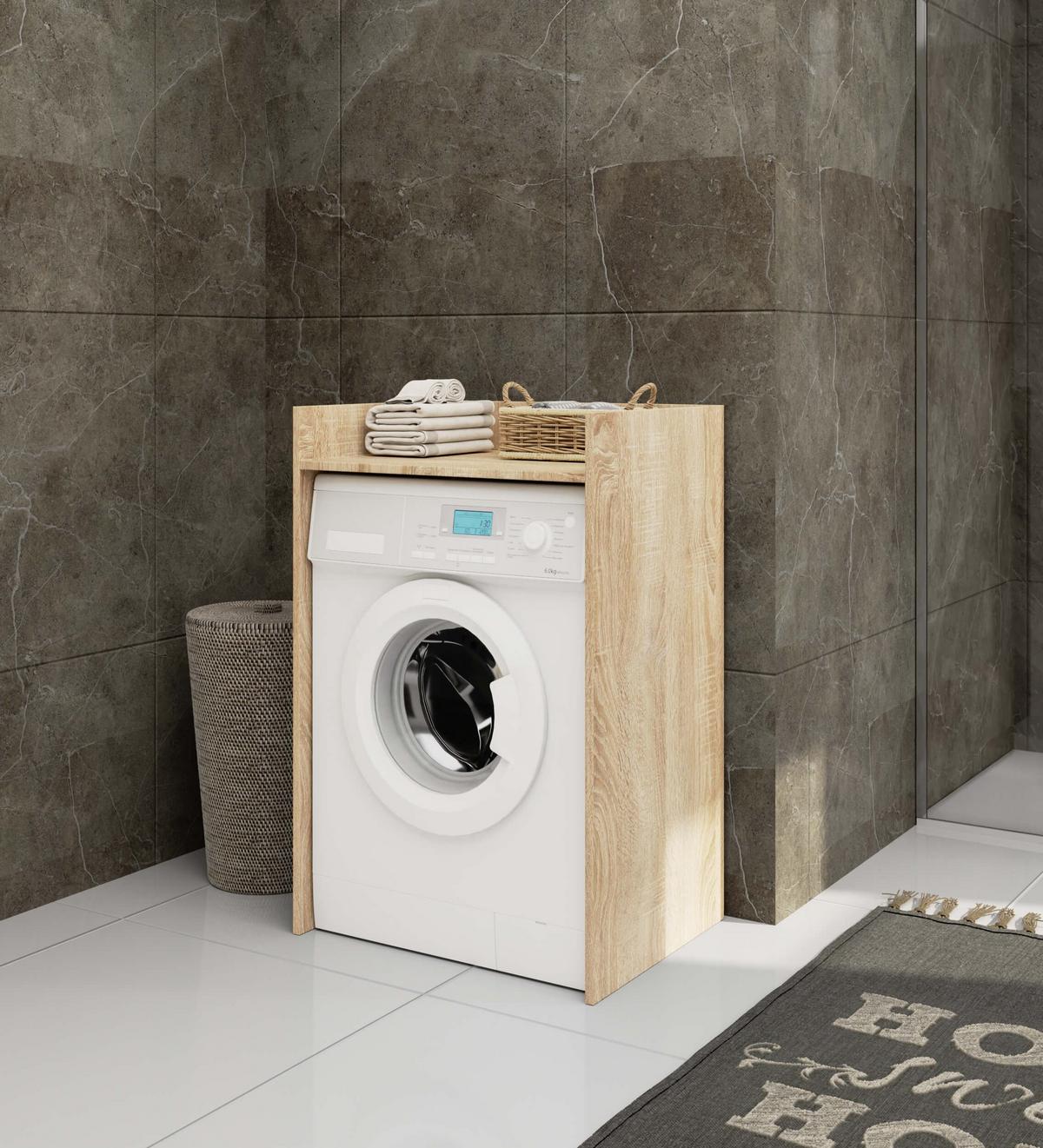 WASCHMASCHINENUMBAUSCHRANK, 64 × 50 × 98 cm Sonoma Eiche - Sonoma Eiche, Holzwerkstoff (64/98/50cm) - RAUMHIRSCH FURNITURE