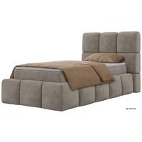BOXBETT NIRA 90/200 - Greige Stukture - Topper T25 - H4 - Greige/Schwarz, Kunststoff/Textil (200/90cm) - MKS