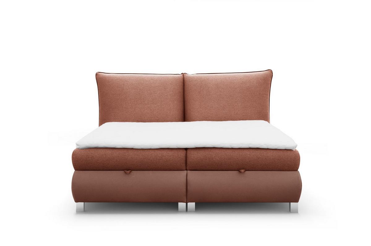 BOXBETT Valentin In Neve - Rotbraun, Holzwerkstoff/Textil (180/200cm) - Fun Möbel
