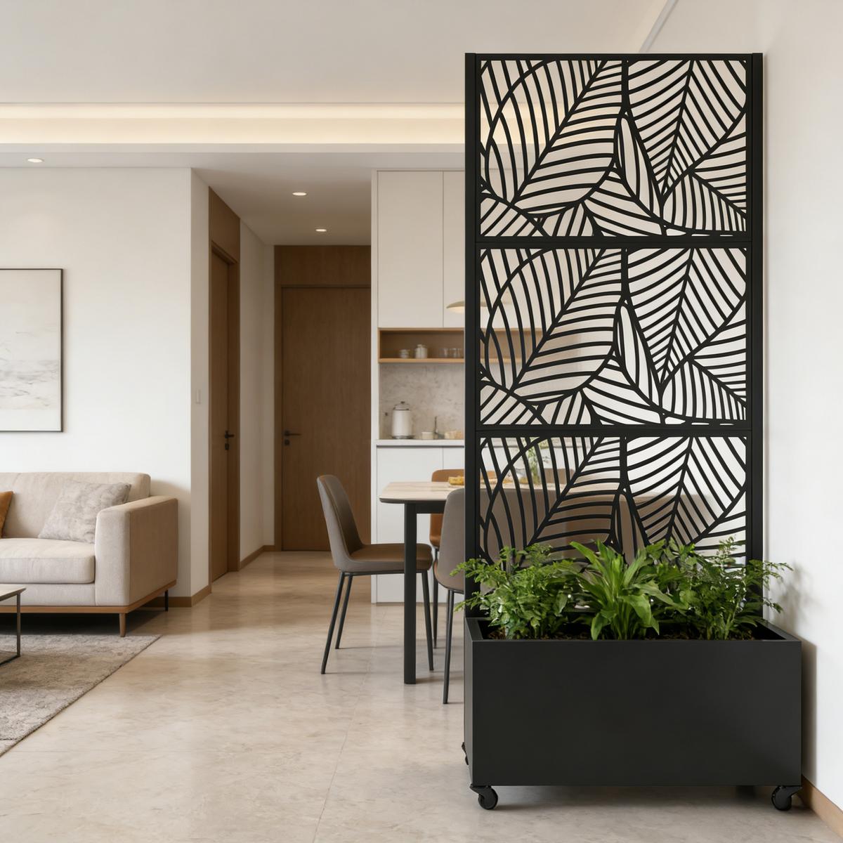 BLUMENKASTEN Surnskoki - Anthrazit, Metall (82/190/38cm) - casa.pro