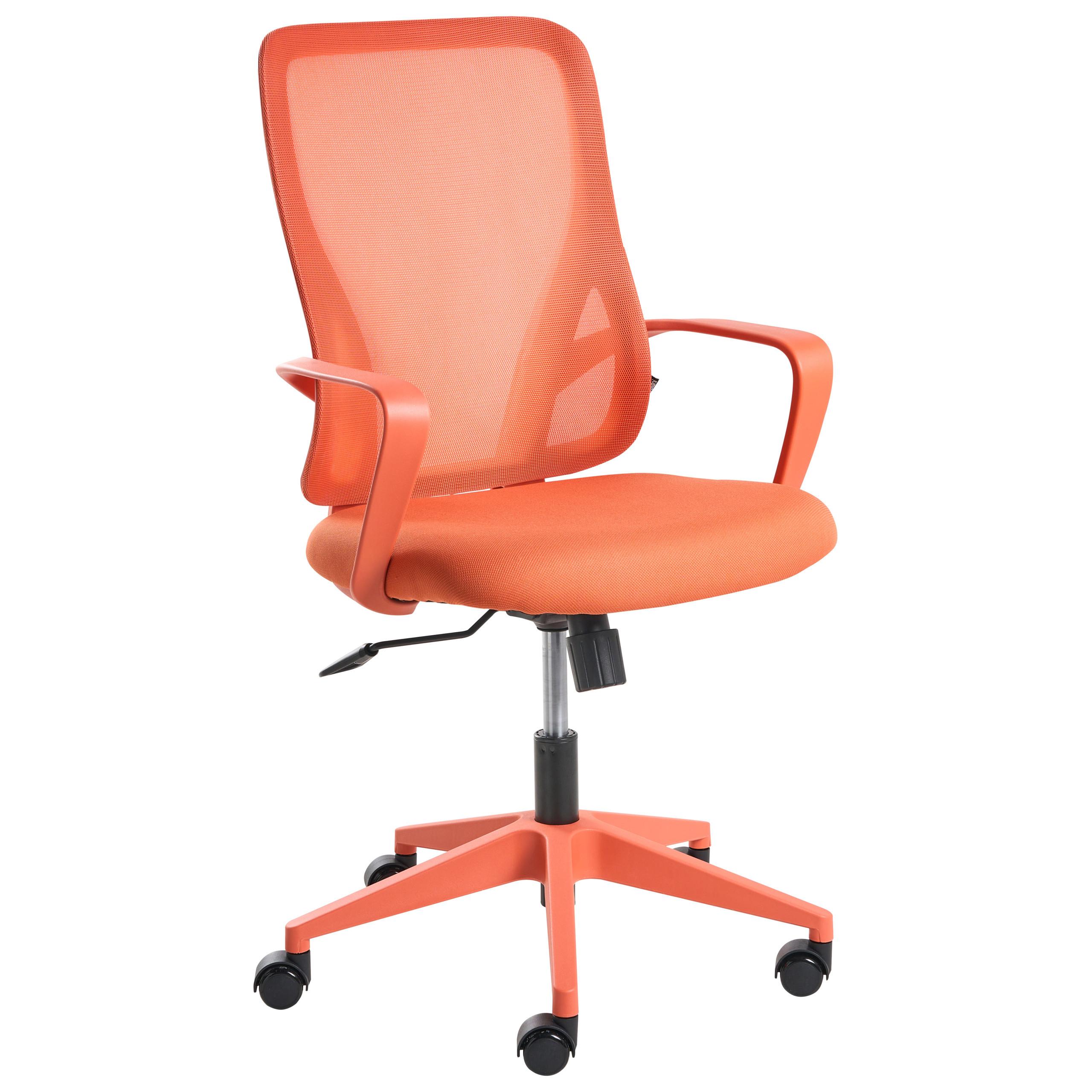 BÜROSTUHL Orange Luma - Orange, Textil (60/98/60cm) - Beliani
