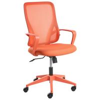 BÜROSTUHL Orange Luma - Orange, Textil (60/98/60cm) - Beliani